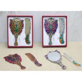 Resim Kelebek Ayna Ve Tarak Seti Küçük Boy 