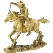 Resim Zcjb Açık Işıklı Dörtnala Giden At Binicilik Heykeli Hayvan Modeli-67609 