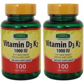 Resim Vitapol Vitamin D3 Vitamin K2 2X100 Softgel 