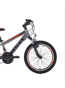 Resim Bisan COOPER ÇOCUK BİSİKLETİ 30 CM HD 24 JANT 21 VİTES FÜME KIRMIZI 
