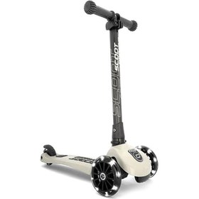 Resim Highwaykick 3 Gri LED Işıklı Katlanabilir Ayarlanabilir Direksiyonlu 3 Tekerlekli 3-6 Yaş Çocuk Scooter 