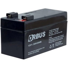 Resim AKÜ 12 VOLT 1.3 AMPER ORBUS ORB12-1.3 (96 X 42 X 52 MM) 