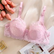 Resim Çekici Siyah Dantelli Sütyen - Çıkarılamayan Dolgu, Örgü Kumaş, Yetişkin Kadınlar İçin Moda Sütyen, Moda Sütyen|Dantelli Bralet|Örgü Sütyen 