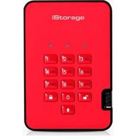 Resim Istorage Diskashur2 SSD 1 Tb Kırmızı - Güvenli Taşınabilir Katı Hal Sürücüsü - Parola Korumalı - Toz ve Su Geçirmez - Donanım Şifreleme 