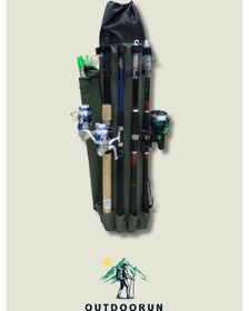 Resim Outdoorun Haki Balıkçı Sırt Ve Kamış Olta Çantası 