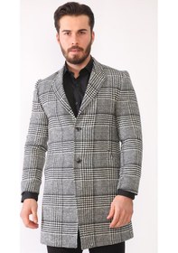 Resim Plt8398 Dewberry Erkek Palto-ekose-siyah Ekose-siyah 