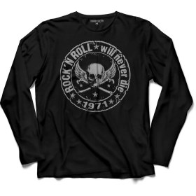 Resim Kendim Seçtim Rock N Rock'n And Roll Wıl Never Dıe 1971 2 Uzun Kollu Tişört Baskılı Çocuk T-Shirt 