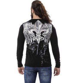 Resim Cipo & Baxx CL516 Royal Desenli Siyah İnce Sweatshirt Siyah 