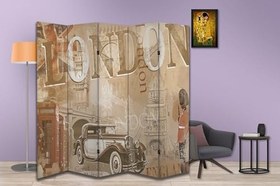 Resim Mimari Temalı Özel Tasarım Paravan Room Divider 180 x 200 cm 