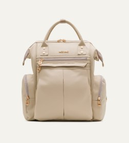 Resim Angel Bej Kumaş Bebek Bakım Çantası 