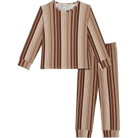 Resim Antebies Organik Pembe Uzun Kollu Kız Çocuk Pijama Takımı 