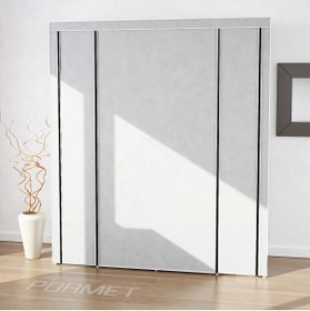 Resim HOLTEK Lüks Çok Raflı Bez Dolap Kumaş Gardırop 