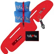 Resim Tofaş Şahin Doğan Kartal Kırmızı Yüksek Torpido Koruma Halısı / Tofaş Mavi Polar Yastık Oto Aksesuar 