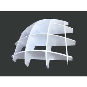 Resim Evimeaksesuar Uzay Kitaplık Duvara Monte Tamamı Mdf Beyaz Lake Boyalı 