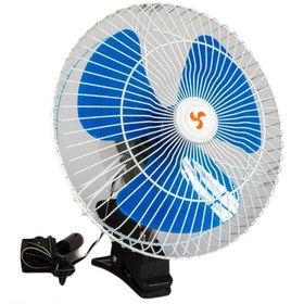 Resim beyaztuning Araç Içi Fan Oto Vantilatör 12 Volt Mandallı 8 Inç 