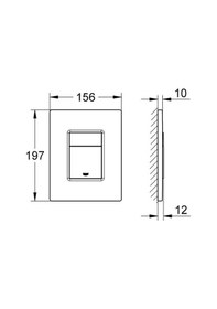 Resim Grohe Skate Cosmopolitan Gömme Rezervuar Kumanda Paneli 38732gl0 Altın 