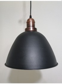 Resim Riolight Retro Siyah Içi Beyaz Tekli Metal Sarkıt Çap: 28Cm (538289581) 