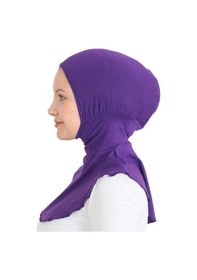 Resim Modish Group Kadın Boyunluklu Hijab Tesettür Pratik Spor Bone - Sarı Mor 