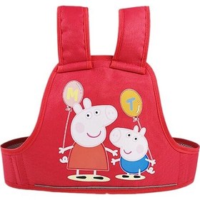 Resim Peppa Pig Kırmızı Çocuk Bisikleti Düşme Önleyici Emniyet Kemeri 