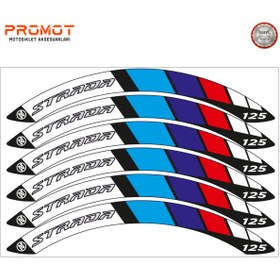 Resim PROMOT MONDİAL STRADA UYUMLU JANT ŞERİDİ Motosiklet Aksesuar Jant Sticker 5 