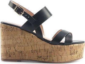Resim Nine West Monsa 5Fx Siyah Kadın Dolgu Topuk Sandalet 