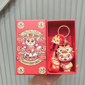 Resim Baijiafu2 Yıl Maskotu Karikatür Çekicilik Anahtarlık Kolye Bebek Karikatür Hediyeler (Yurt Dışından) 