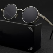 Resim Steampunk Retro Yuvarlak Çerçeve Gözlük - Metal Çerçeve & Polikarbonat Lensler, Tam Kenarlı Vintage Tasarım, Erkek ve Kadınlar için Unisex Moda Aksesuarı, Günlük Kullanım, Sevgililer Günü, St. Patrick Günü 