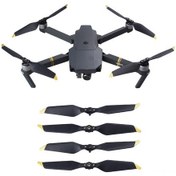 Resim Honmex Djı Mavic Pro Platin Versiyonu İçin 8331f Katlanabilir Gürültü Azaltıcı Propeller, Alt Fabrika 8331 Altın Kenar 4 Çift Seti 