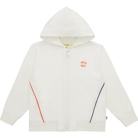 Resim Erkek Çocuk Beyaz Kapüşonlu Sweatshirt - Beyaz / 4-5 yaş 