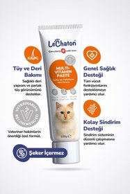 Resim Multivitamin paste - Kedi Multivitamin Malt Macunu - Taurinli Biyotin Kedi Maltı Tüy Yumak Önleyici Anti-hairball 
