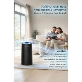 Resim Torima Akıllı Hava Temizleyici Filtresi TAP-500 Pro Gri Filtre 