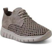 Resim Mammamia D24ya-3895 Kadın Deri Spor Ayakkabı Sılver Grey Nubuk 
