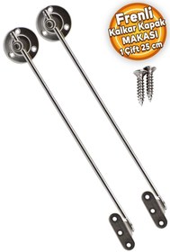 Resim MEKA Kalkar Kapak Makası Frenli Dolap Çekmece Metal 25 Cm Sessiz Açma Kapama Amortisör Piston 2 Adet 