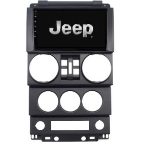 Resim Jeep Wrangler Araç Multimedya Android Ekran Carplay Navigasyon Double Teyp 4+64 9" 07-10 Black Navımex 
