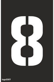 Resim isgtabelam 32x50 Cm/kompozit / Sekiz (8) Rakamı Boyama Şablonu 