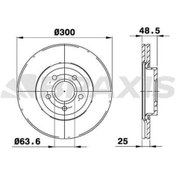 Resim BRAXIS ON FREN DISK AYNASI FOCUS 04 C MAX 03 1.6ECO - 1.6TDCI - 2.0TDCI KUGA 2.0TDCI 1013 VOLVO C30 C70 II 