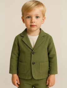 Resim Nanica Kids Erkek Çocuk Müslin Ceket-16010 Haki 