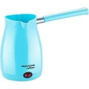 Resim Awox Caffeen Mavi Elektrikli Cezve Türk Kahvesi Makinesi Plastik Çift Ağız 0.4lt - 5 Fincan 1000W (5282) 