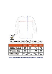 Resim Starbattal Erkek Büyük Beden Sıfır Yaka Basic Triko Kazak 23750 Lacıvert-Lacıvert Lacivert 
