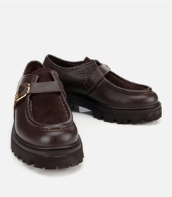 Resim Hotiç Kadın Süet Deri Kahverengi Toka Detaylı Yüksek Tabanlı Günlük Loafer 01ayh314360a480 Kahverengi 