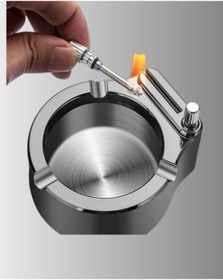 Resim Epilons Yuvarlak Çakmaklı Küllük Dayanıklı Metal Yapı 