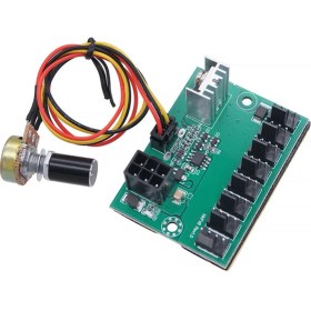 Resim Keepro 8 Kanallı Bilgisayar Fan Hız Kontrolörü Modülü DC12V 