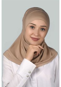 Resim Altobeh Hazır Türban Pratik Eşarp Tesettür Hijab - Namaz Örtüsü - Koyu Bej 