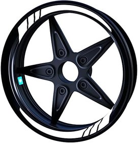 Resim Floresan Beyaz Moto GP İç Jant Şeridi Sticker 