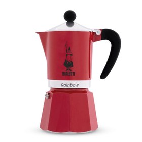 Resim Bialetti Rainbow Moka Pot, 6 Cup, Kırmızı 