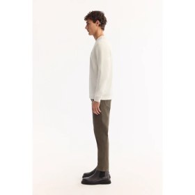 Resim AVVA Erkek Ekru Bisiklet Yaka Pamuklu Bi-Stretch Baskılı Regular Fit Sweatshirt A52Y1261 