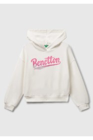 Resim Benetton Kız Çocuk Beyaz Sweatshırt BEYAZ 