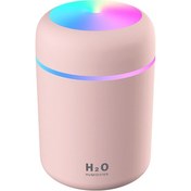Resim Hangfox 300ml Pembe Usb Nane Sprey Hava Nemlendirici, Otomobil & Ev Kullanıma Uygun, 2 Modlu, Renkli Işık, Otomatik Kapanma 
