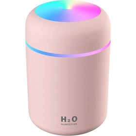 Resim Hangfox 300ml Pembe Usb Nane Sprey Hava Nemlendirici, Otomobil & Ev Kullanıma Uygun, 2 Modlu, Renkli Işık, Otomatik Kapanma 