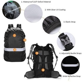 Resim Mufunye Yansıtıcı Dağcılık Sırt Çantası Yağmur Kılıfı Çift Toka Kraliyet Mavisi Xxl Boy 80l Çok Renkli 